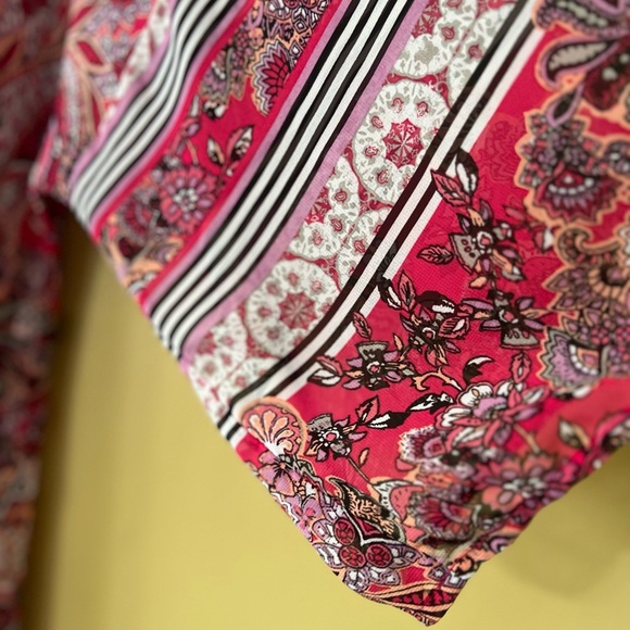 Bohemian Pink and Purple Paisley Swim Coverup - Picture 7 of 12